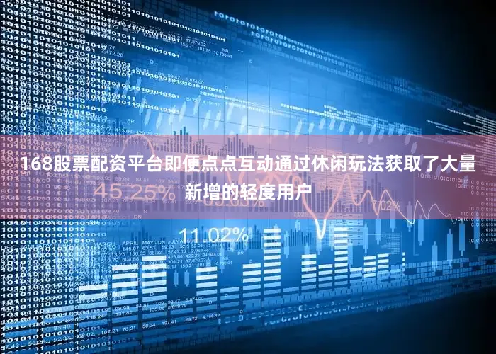 168股票配资平台即便点点互动通过休闲玩法获取了大量新增的轻度用户